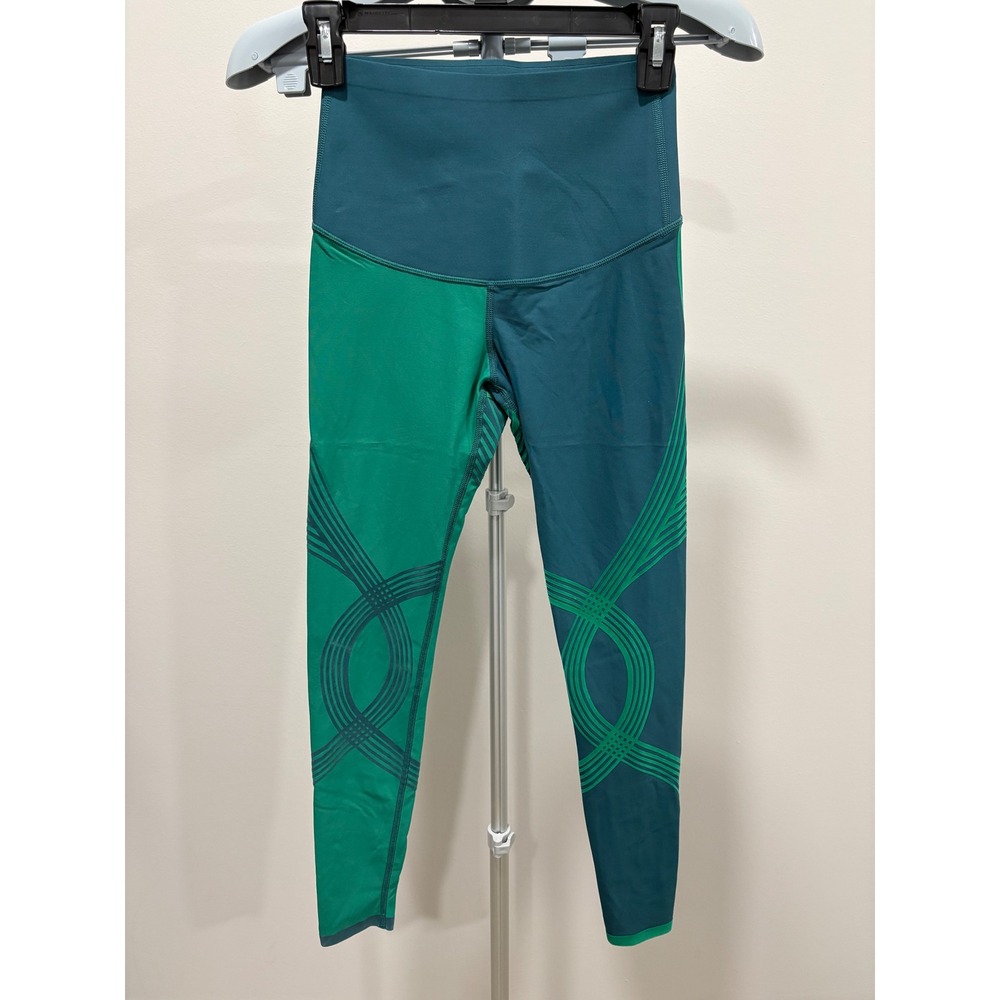 Fanka Body Sculpt Leggings Reversible Wear Forest Green Oasis Green Colorblock